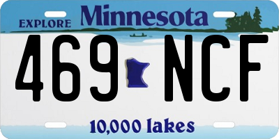 MN license plate 469NCF