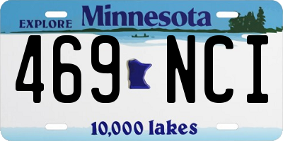 MN license plate 469NCI