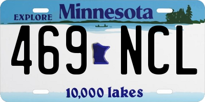 MN license plate 469NCL