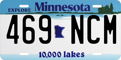 MN license plate 469NCM