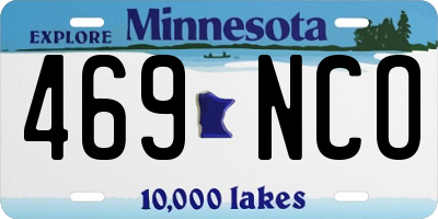 MN license plate 469NCO