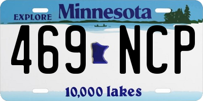 MN license plate 469NCP
