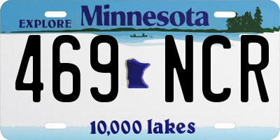 MN license plate 469NCR