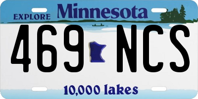 MN license plate 469NCS