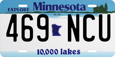 MN license plate 469NCU