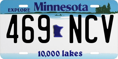 MN license plate 469NCV