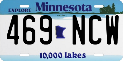 MN license plate 469NCW