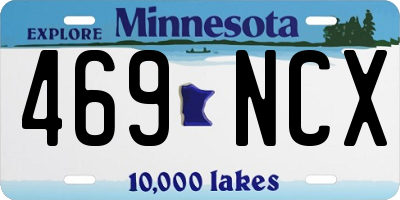 MN license plate 469NCX