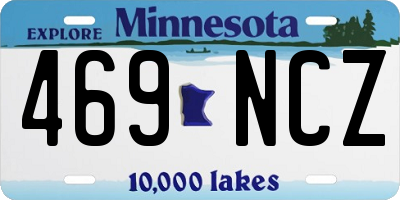 MN license plate 469NCZ