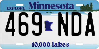 MN license plate 469NDA