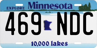 MN license plate 469NDC