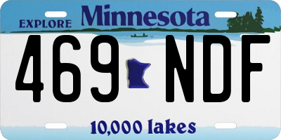 MN license plate 469NDF