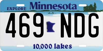 MN license plate 469NDG