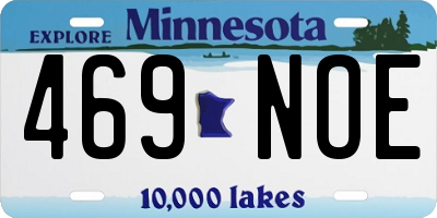 MN license plate 469NOE
