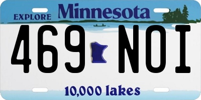 MN license plate 469NOI