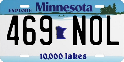 MN license plate 469NOL