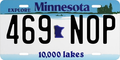 MN license plate 469NOP