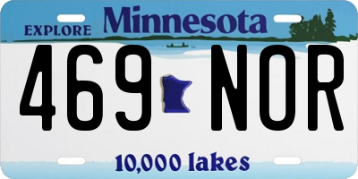 MN license plate 469NOR