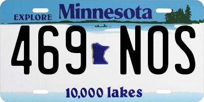 MN license plate 469NOS