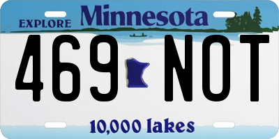 MN license plate 469NOT