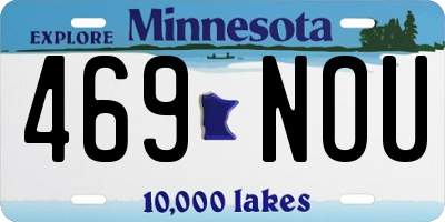 MN license plate 469NOU