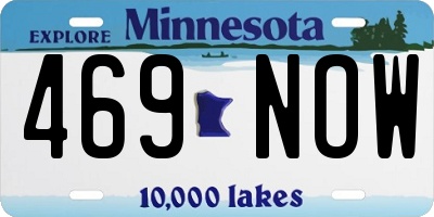 MN license plate 469NOW