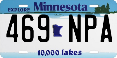 MN license plate 469NPA