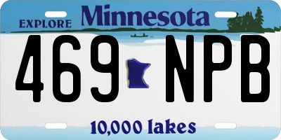 MN license plate 469NPB