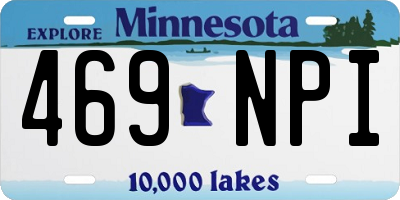 MN license plate 469NPI