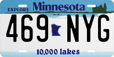 MN license plate 469NYG