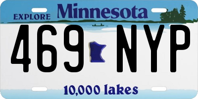 MN license plate 469NYP