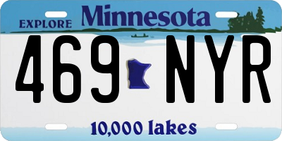 MN license plate 469NYR