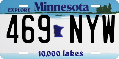 MN license plate 469NYW