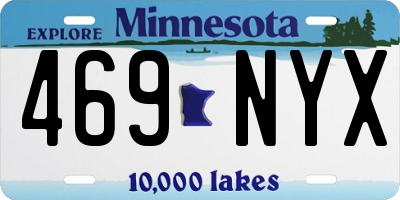 MN license plate 469NYX