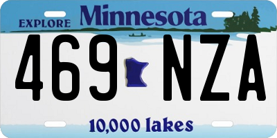 MN license plate 469NZA
