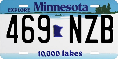 MN license plate 469NZB