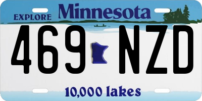 MN license plate 469NZD