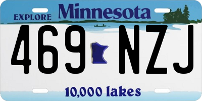 MN license plate 469NZJ