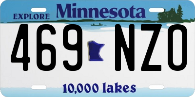 MN license plate 469NZO