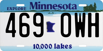 MN license plate 469OWH