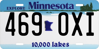 MN license plate 469OXI