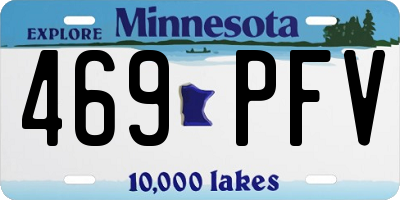 MN license plate 469PFV