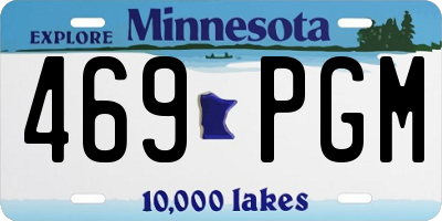 MN license plate 469PGM