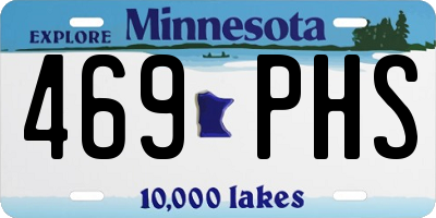 MN license plate 469PHS