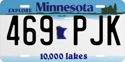 MN license plate 469PJK