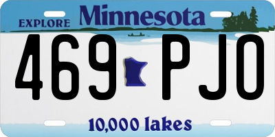 MN license plate 469PJO