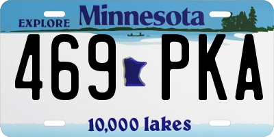 MN license plate 469PKA