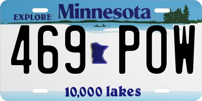 MN license plate 469POW