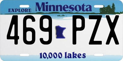 MN license plate 469PZX