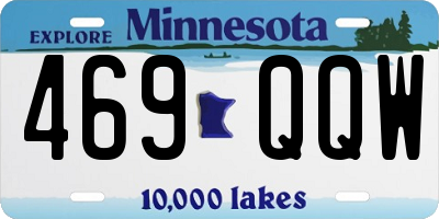 MN license plate 469QQW